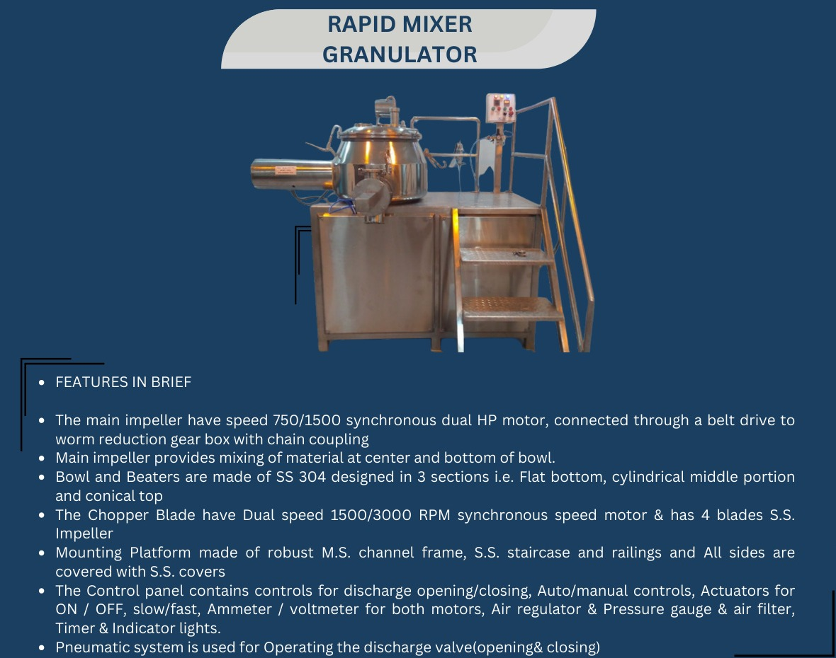 Rapid Mixer Granulator